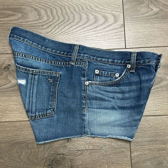 Rag & Bone Low Rise Cut Off Blue Jean Shorts‎ Size 28 - Picture 4 of 11